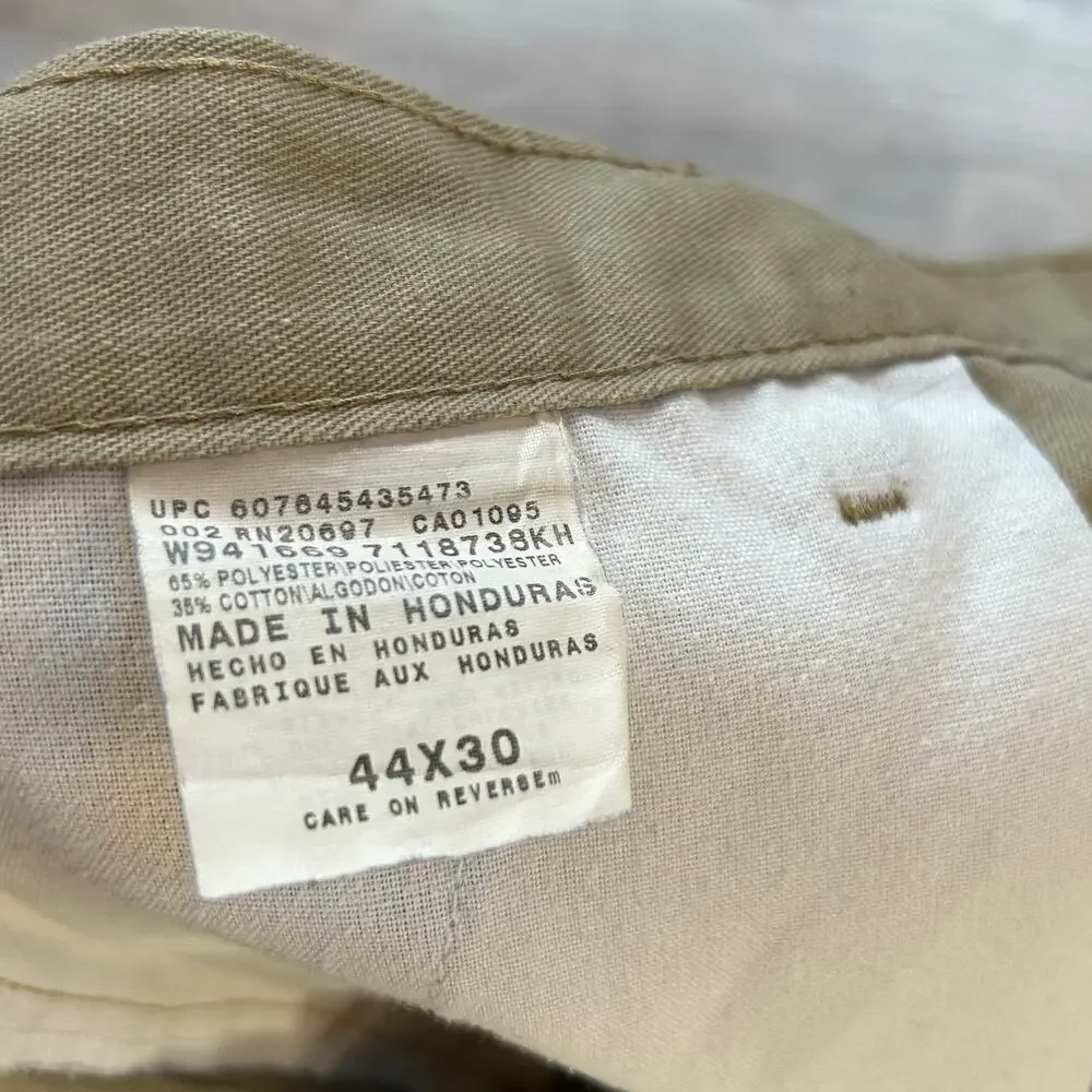 Dickies Work Pants Khaki Straight Leg Utility Chino 44x30 Y2K Skater